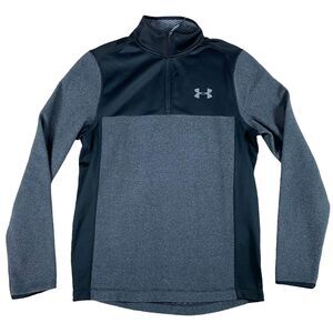 Men's Small S Under Armour ColdGear Infrared Gray & Black Pullover 1299390-001